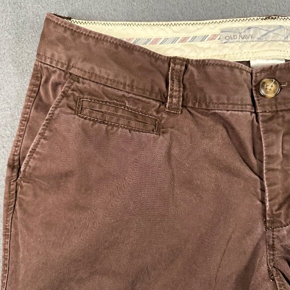 Old Navy Pants Womens 8 Brown Low-Rise Regular Fit Flat Front Pants Pockets - Picture 4 of 10